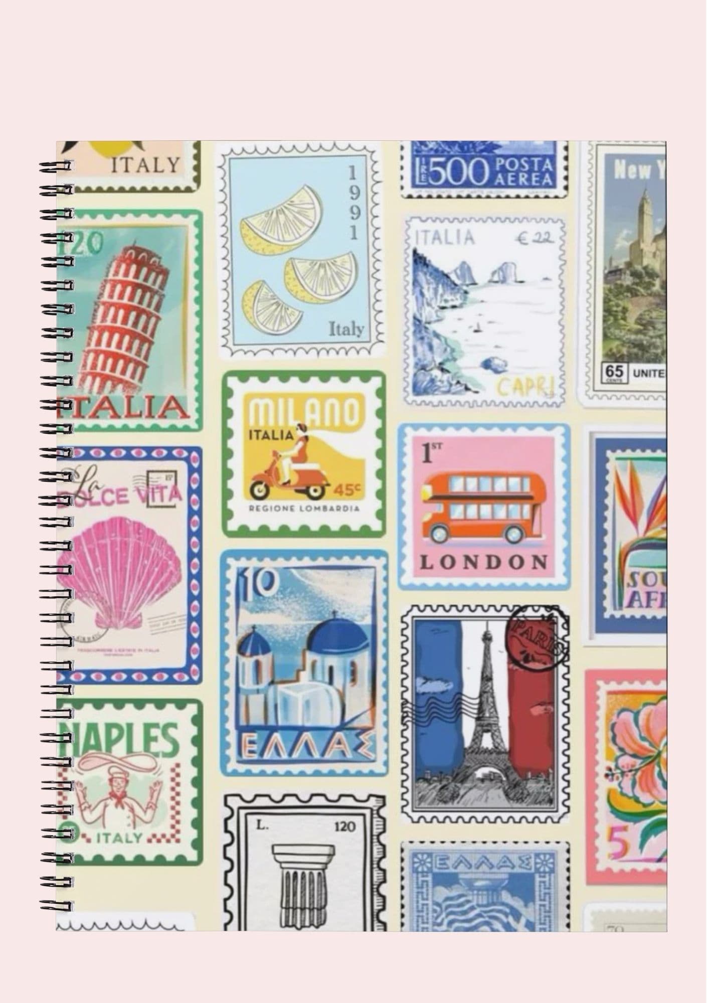 stamps notebook