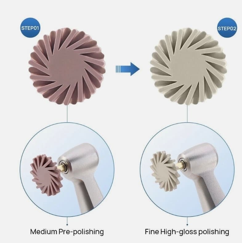 Rubber polishing burs