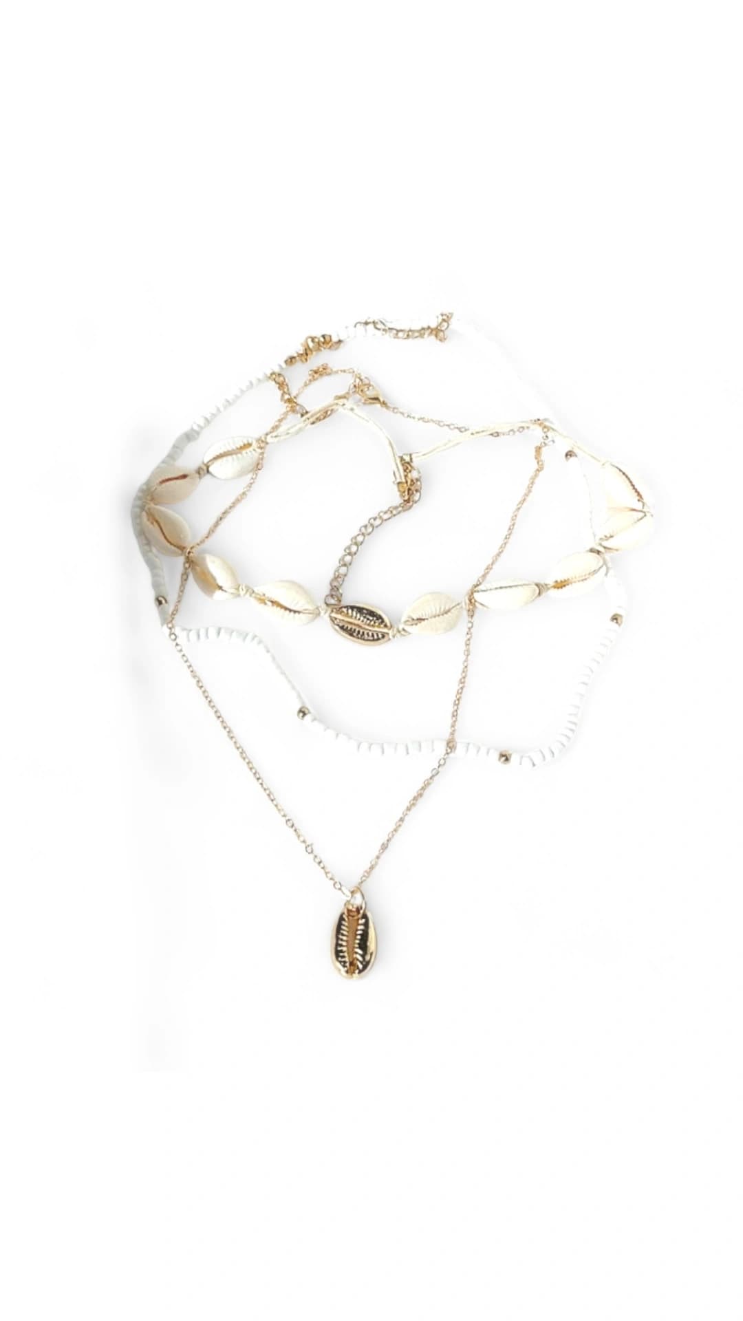 Gold shell necklace