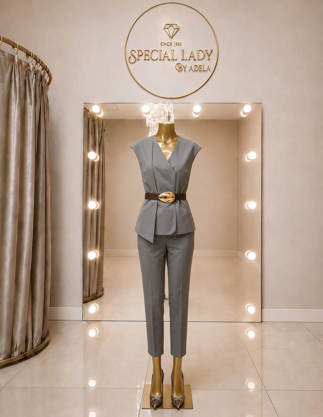 Silver Grace Belted Set