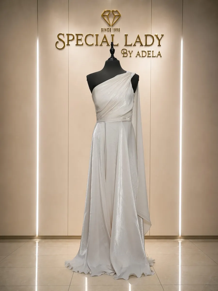 Seraphina Ivory Draped Gown