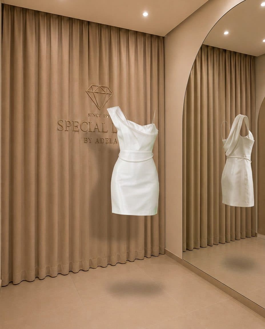 Pearl Cascade Mini Dress