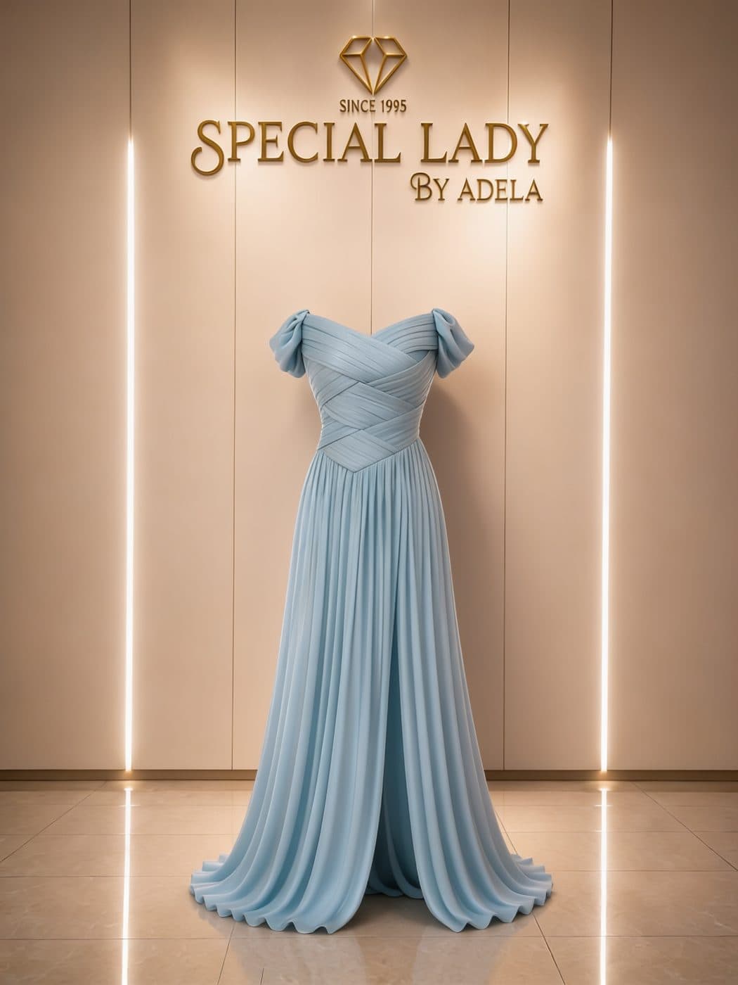 Sky Étoile Draped Gown