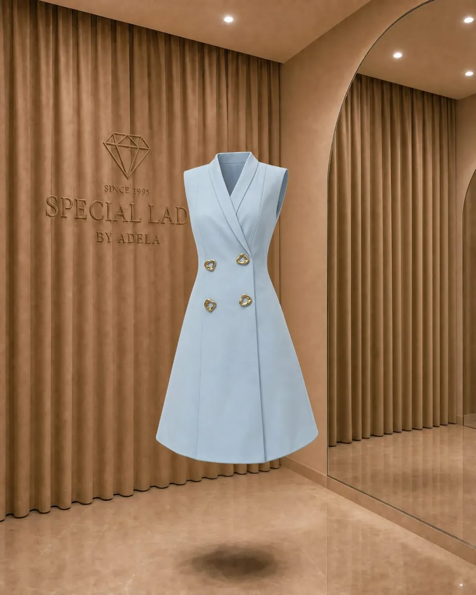 Céleste Blue Blazer Dress