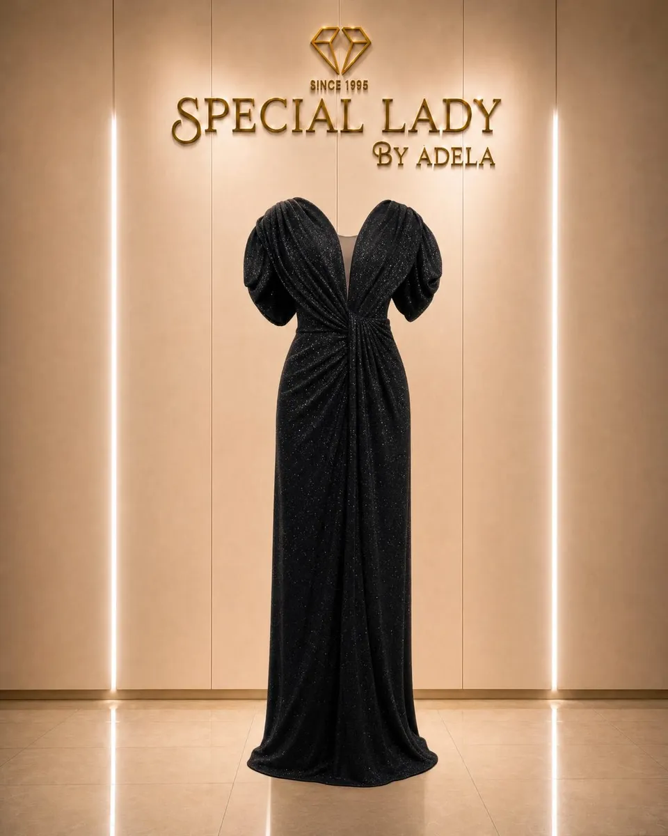 Noir Étoile Draped Gown