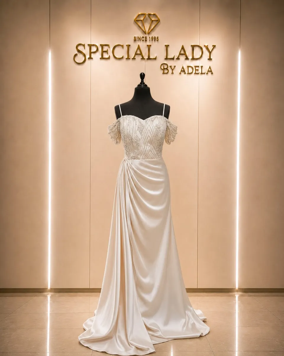 Lumière Ivory Beaded Gown