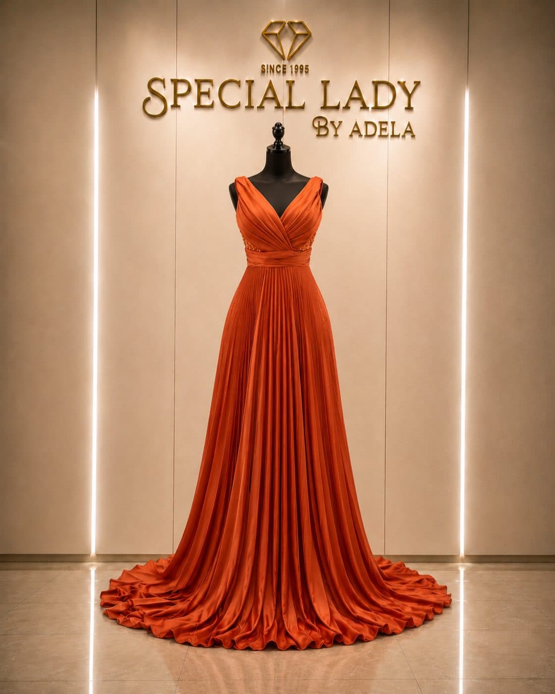 Terracotta Éclat Gown