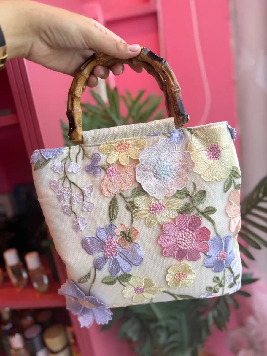 Floral handmade bag