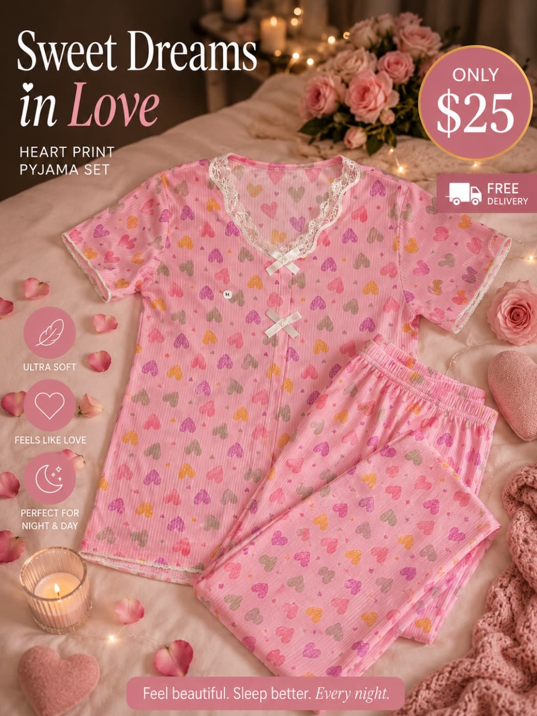 Lace women pyjama