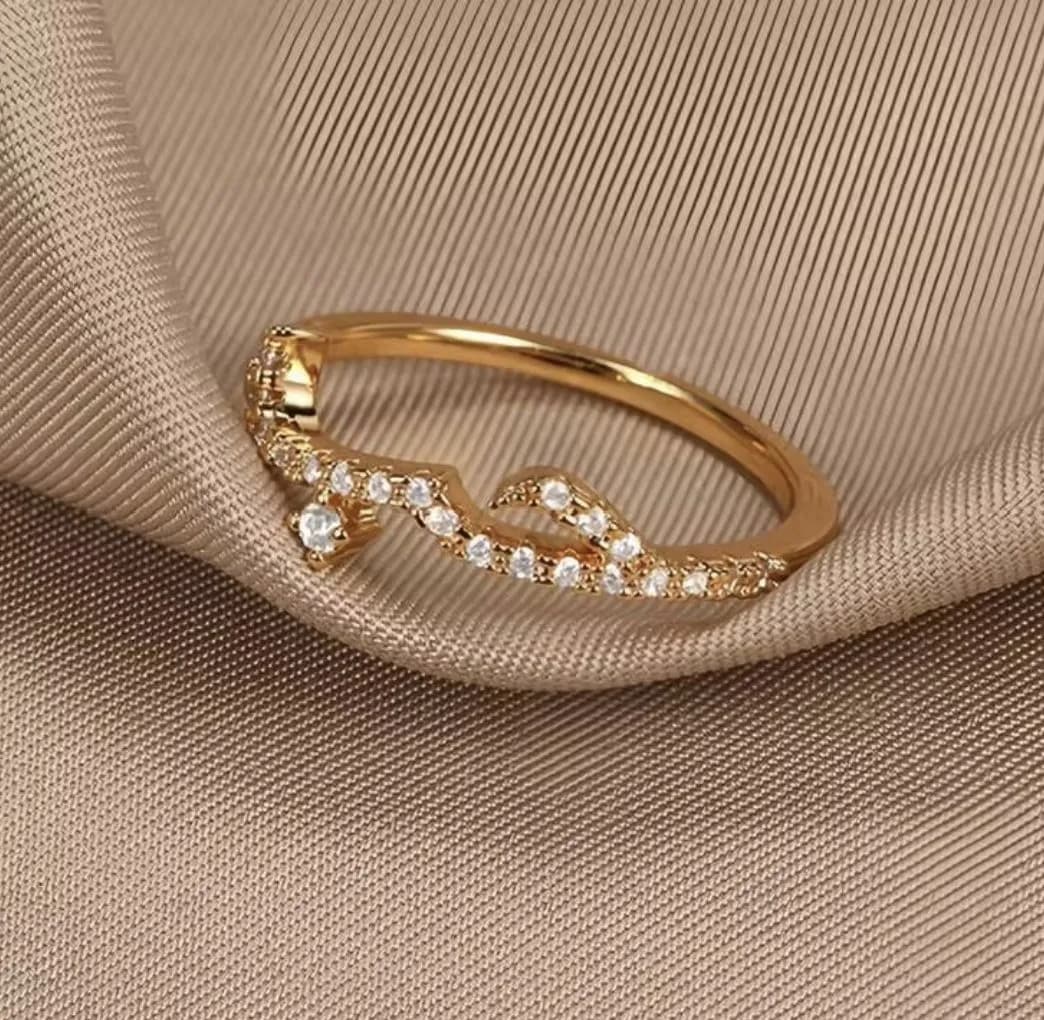 18K Gold-Plated Arabic Love Statement Charming Ring