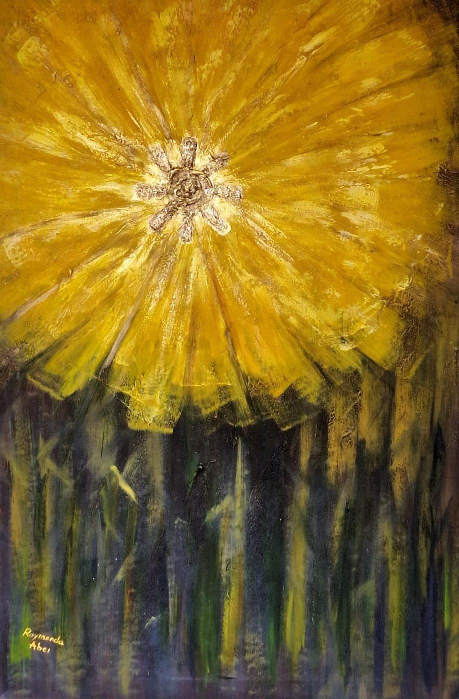 Yellow flower Oil painting 60x90