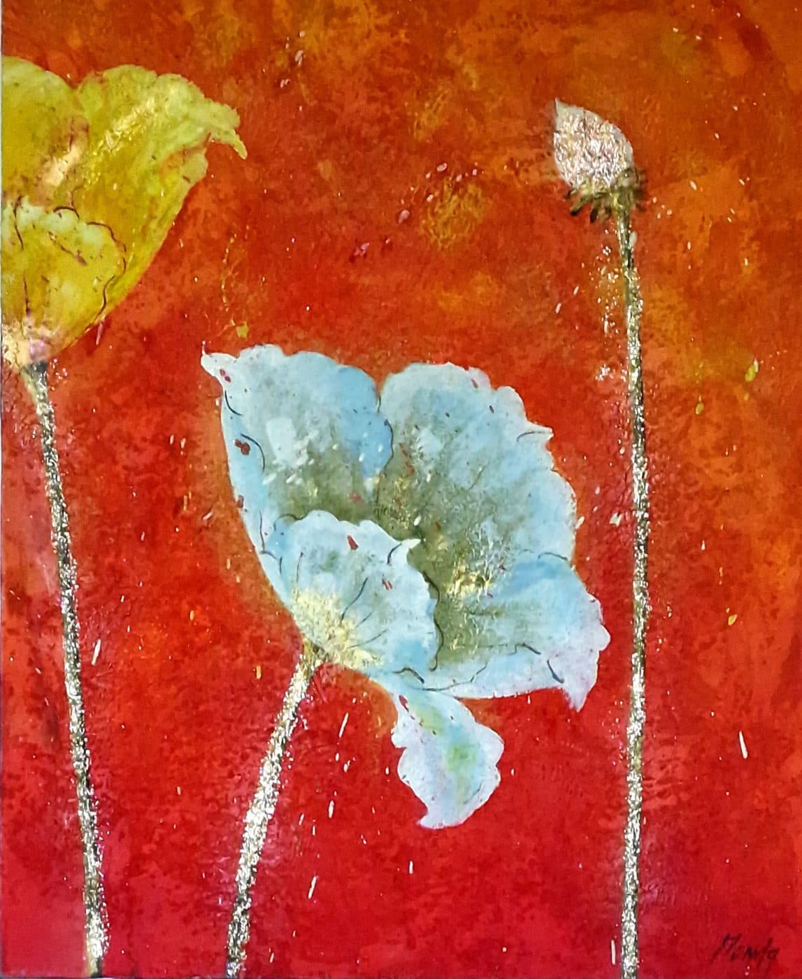 Abstract Floral Canvas Art