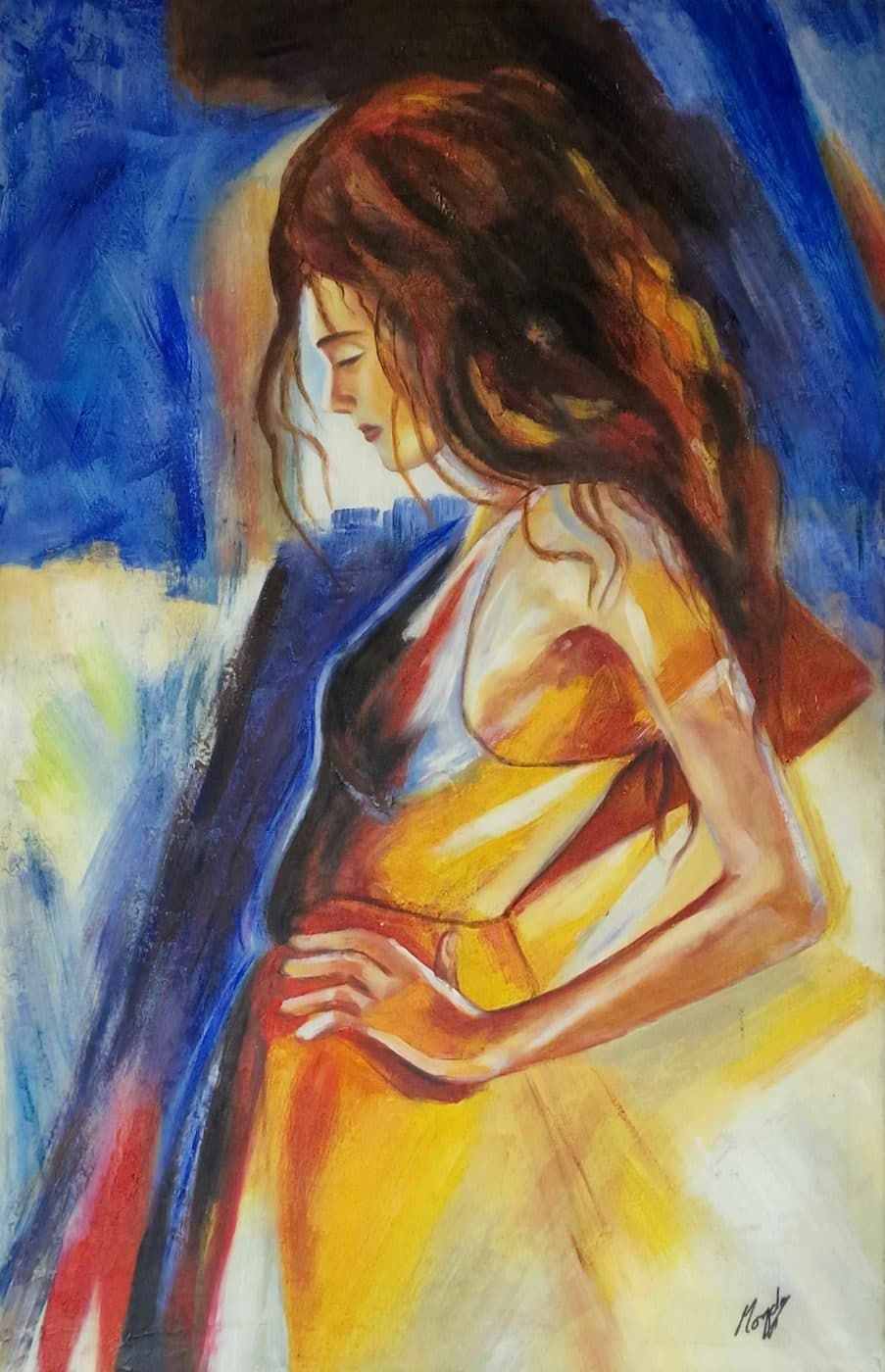 Abstract Woman Portrait Canvas Art