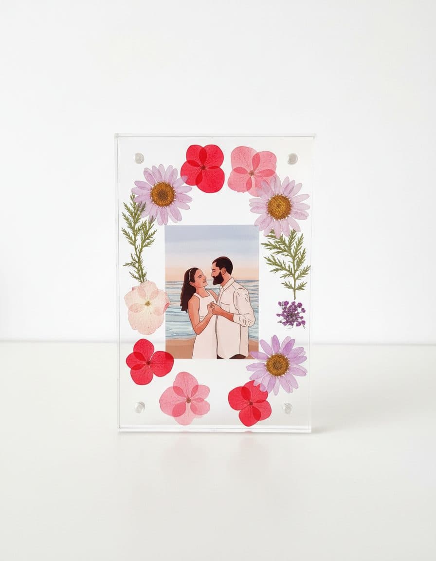 Dried flower thick frame