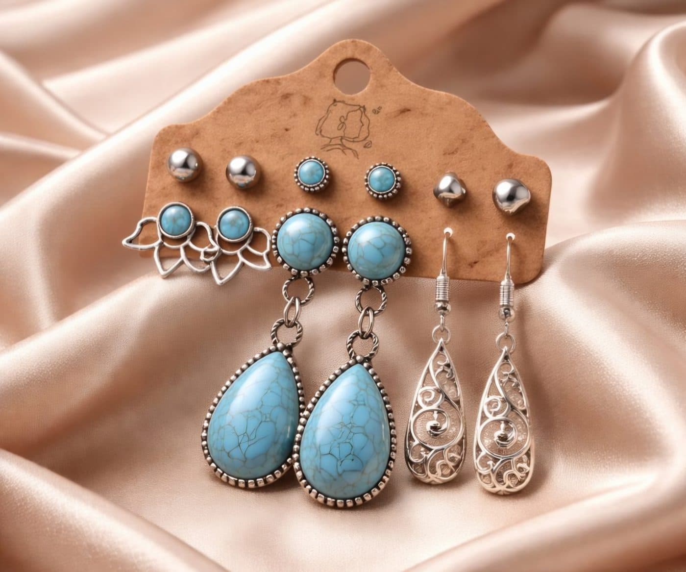 Stylish blue earings