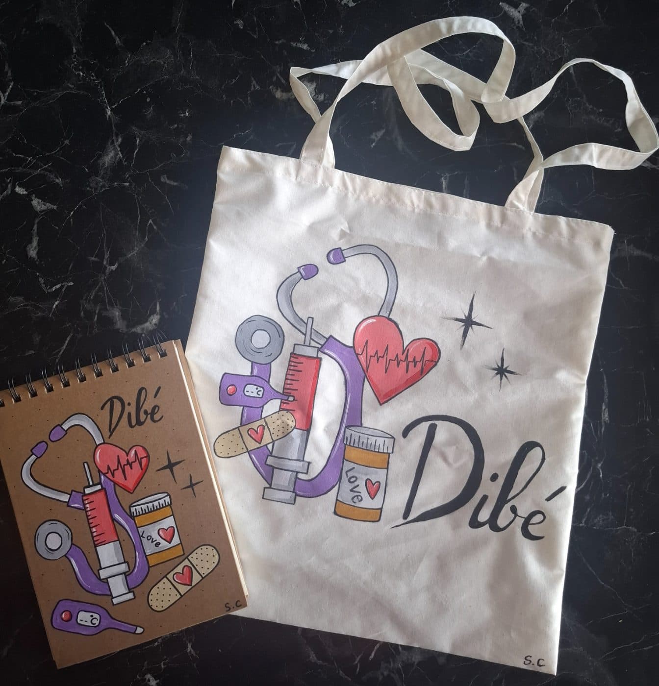 White tote bag