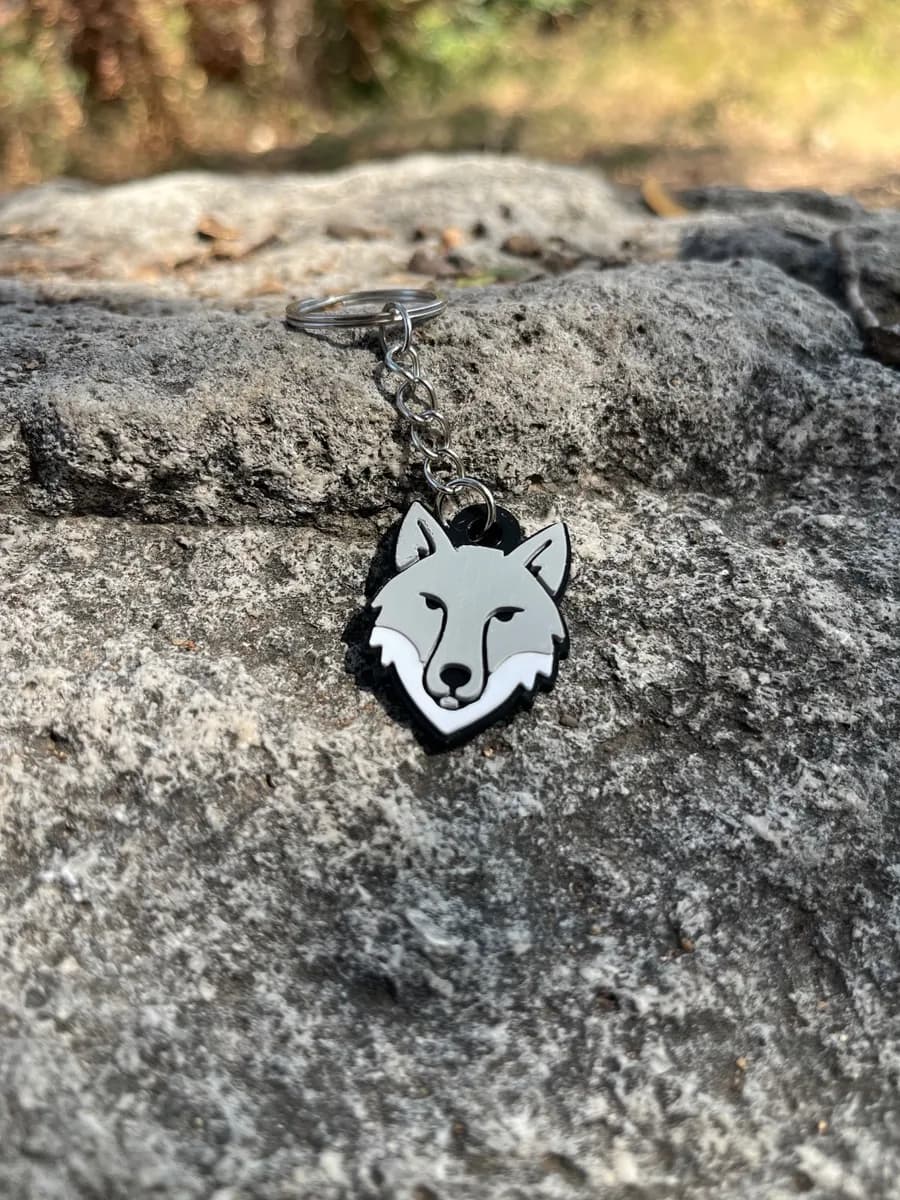 Wolf keychain