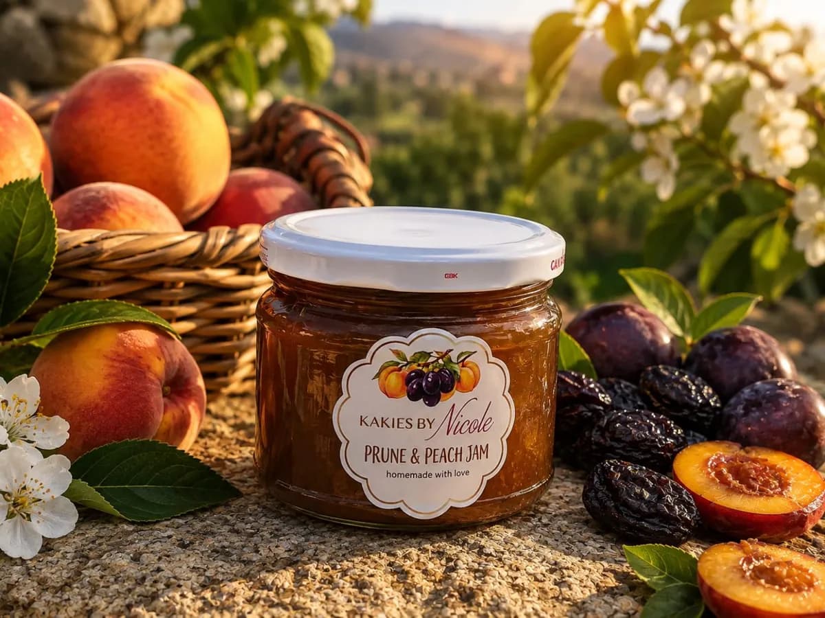 Prune and peach jam