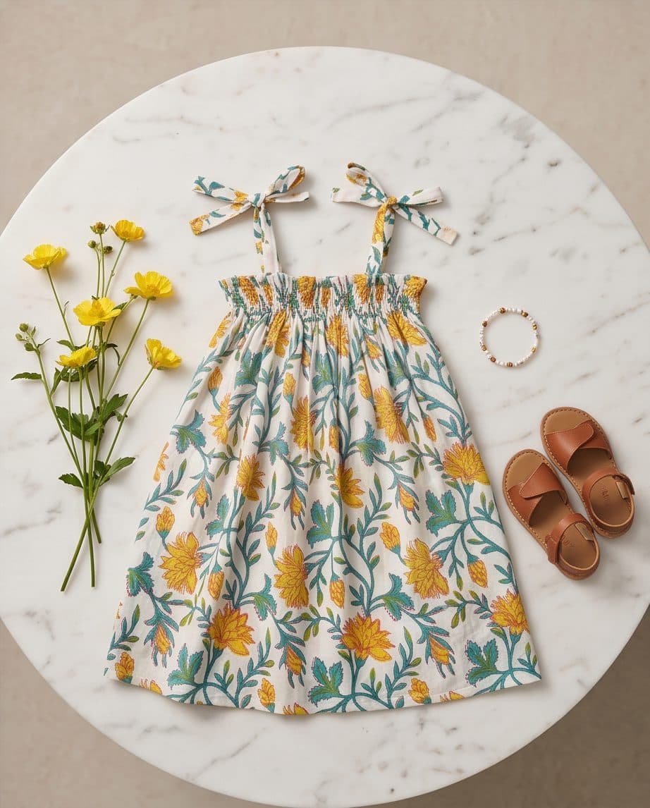 Robe india 4/5Y en tissus Indien