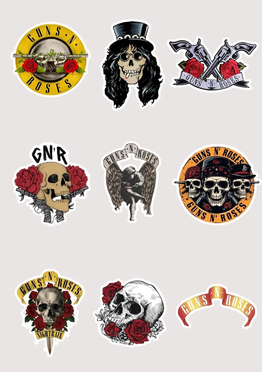 Guns N Roses - Stickers - Pack Of 9