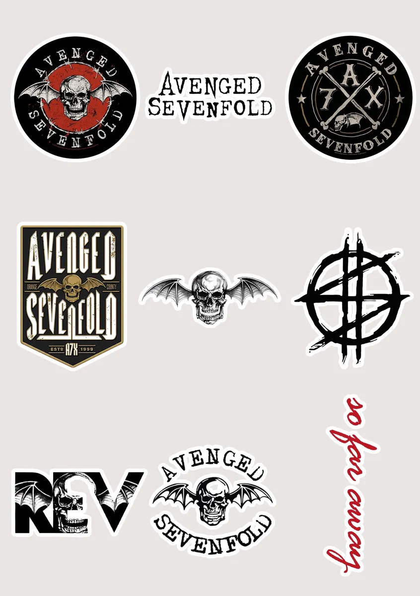 Avenged Sevenfold - Stickers - Pack Of 9 (copy)