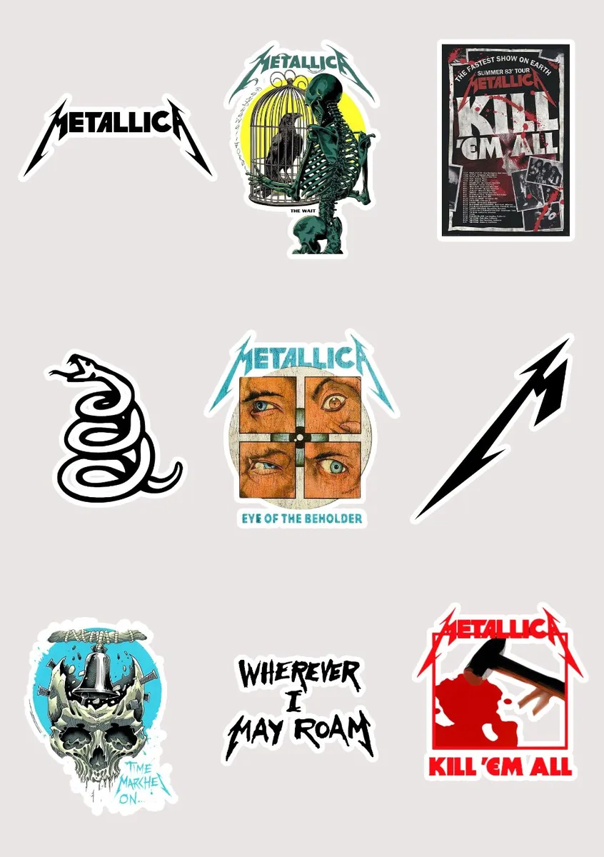 Metallica - Stickers - Pack Of 9