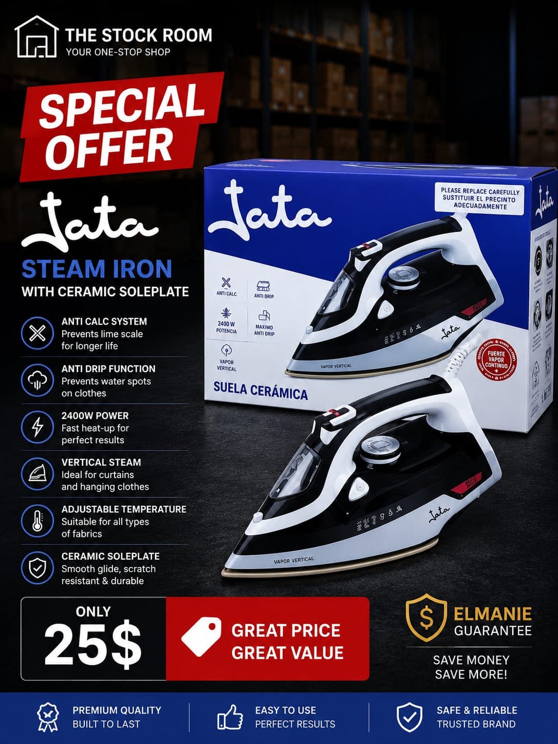 Jata Steam Iron โ 2400W