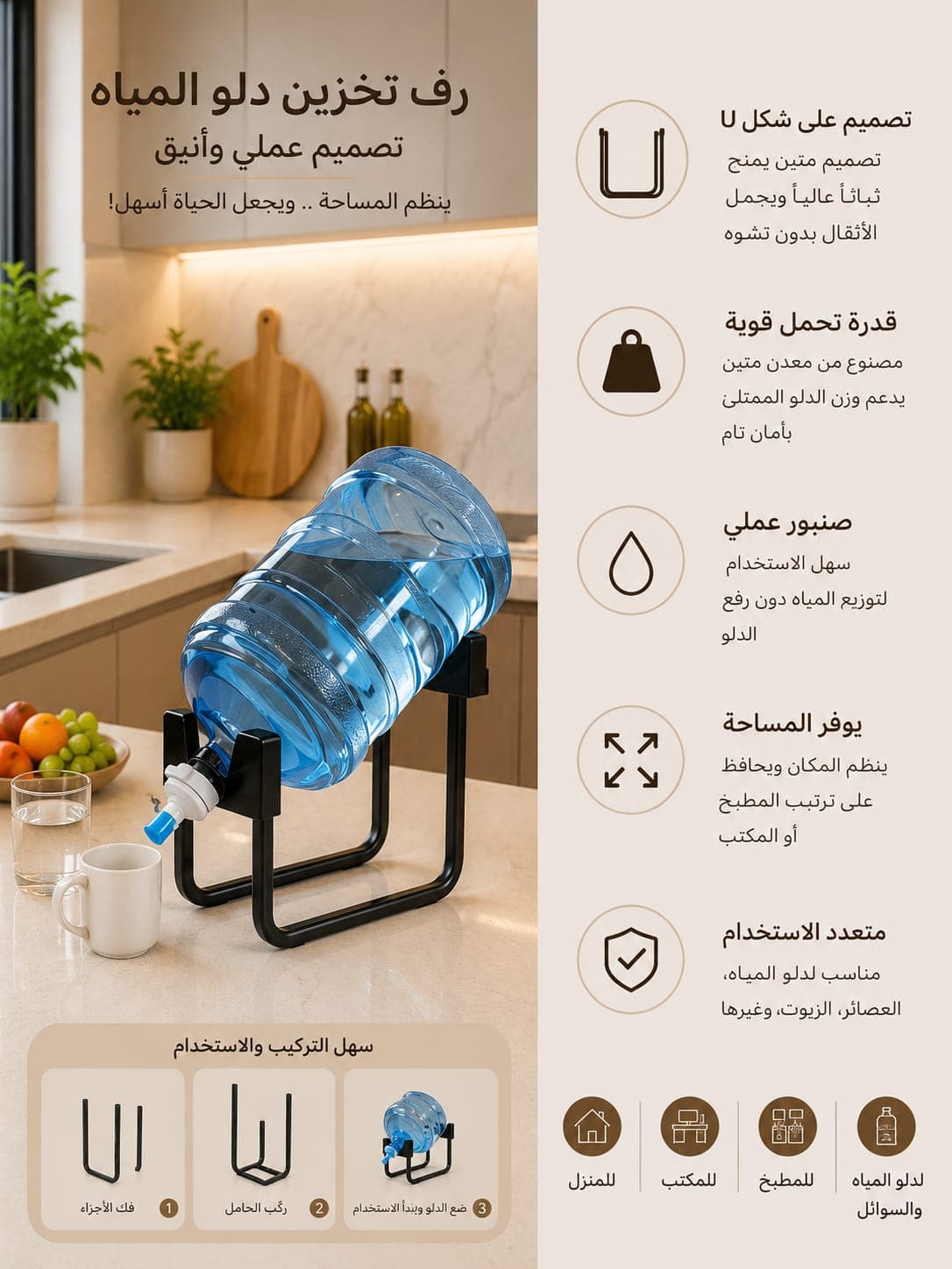 Water Dispenser Stand for Gallons