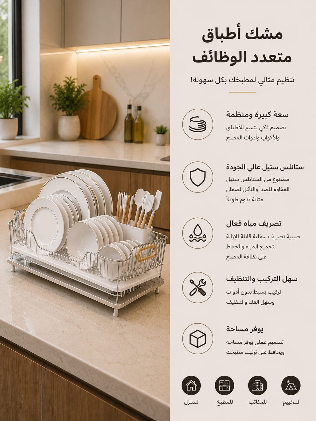 Multi-Function Dish Drying Rack