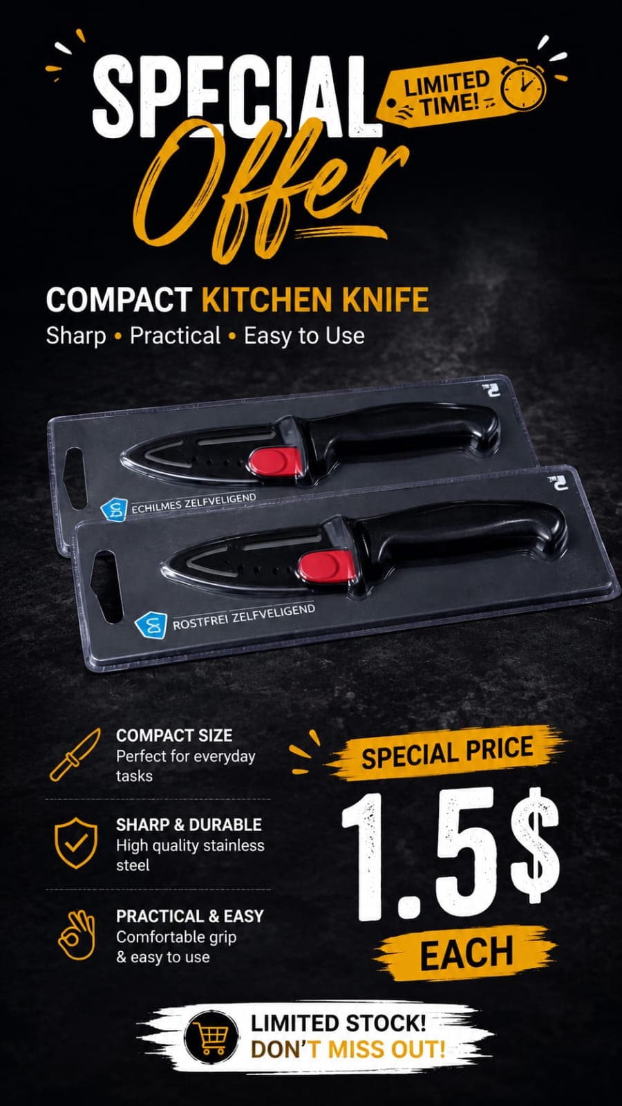 ๐ช Compact Kitchen Knife