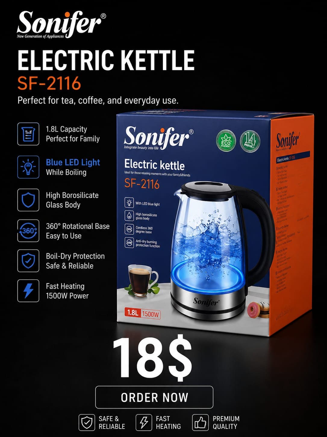 Electric Kettle 1.8L