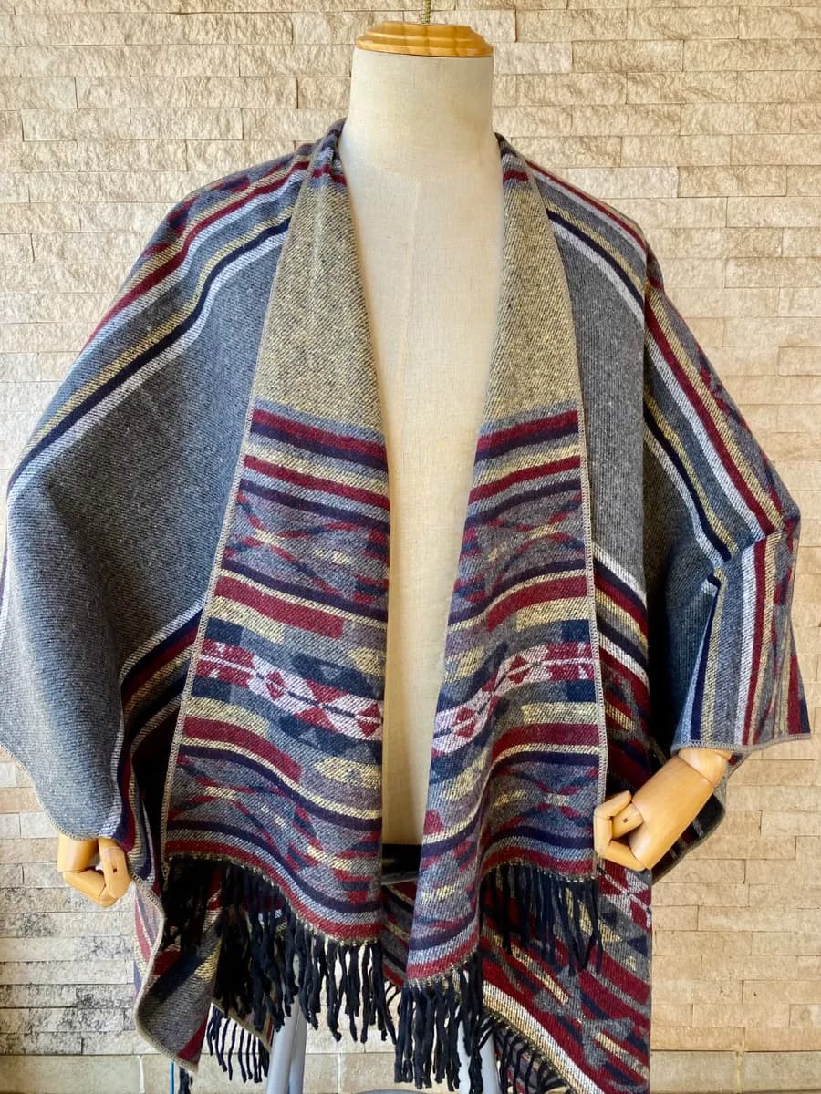 Unisex Double Sided Recycled Poncho