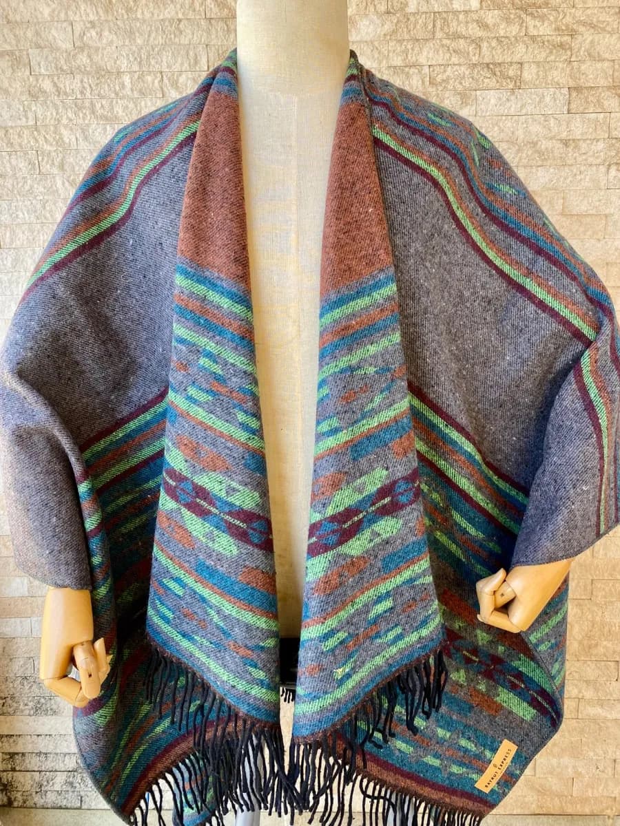 Unisex Double Sided Recycled Poncho