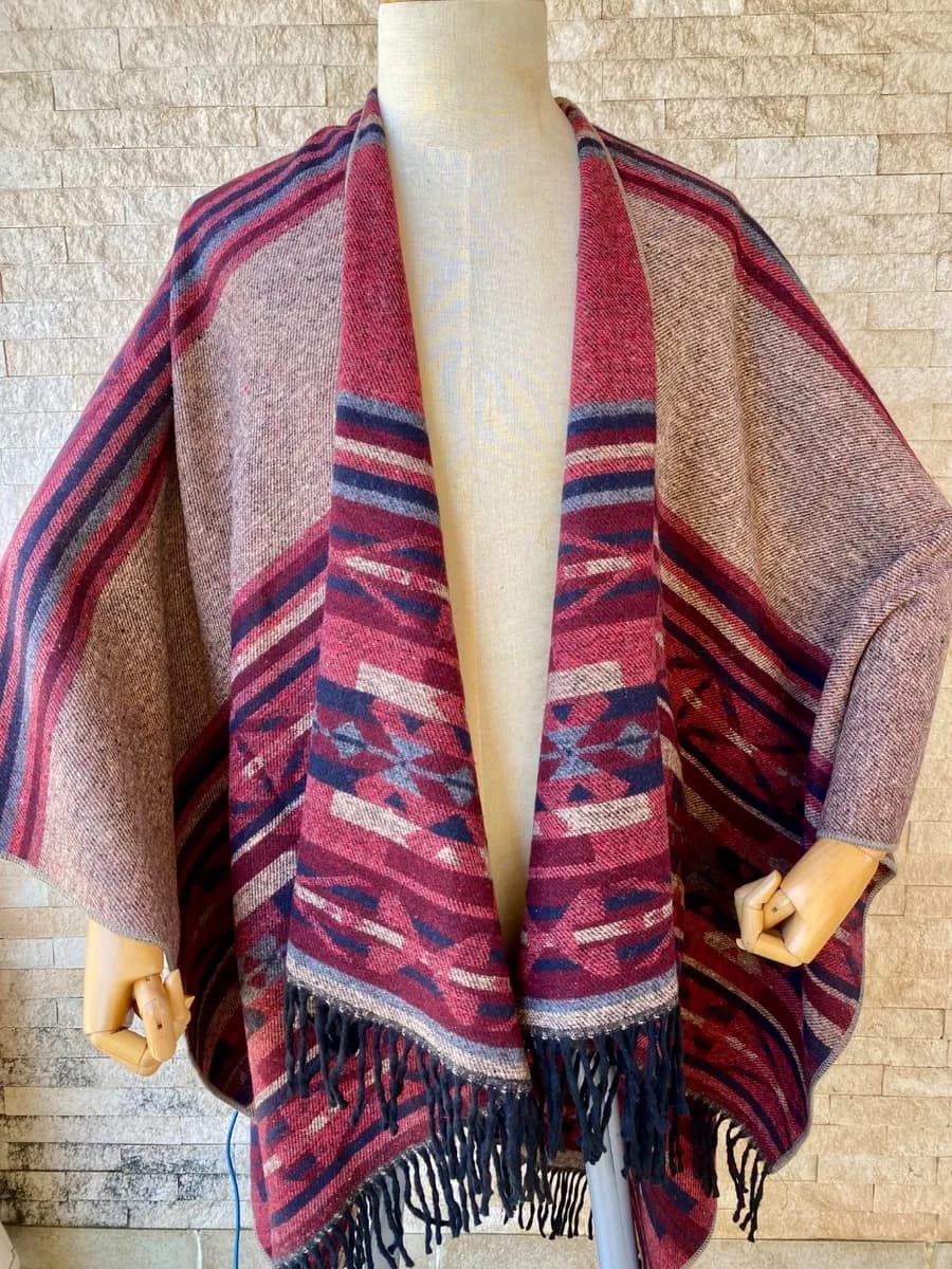 Unisex Double Sided Recycled Poncho