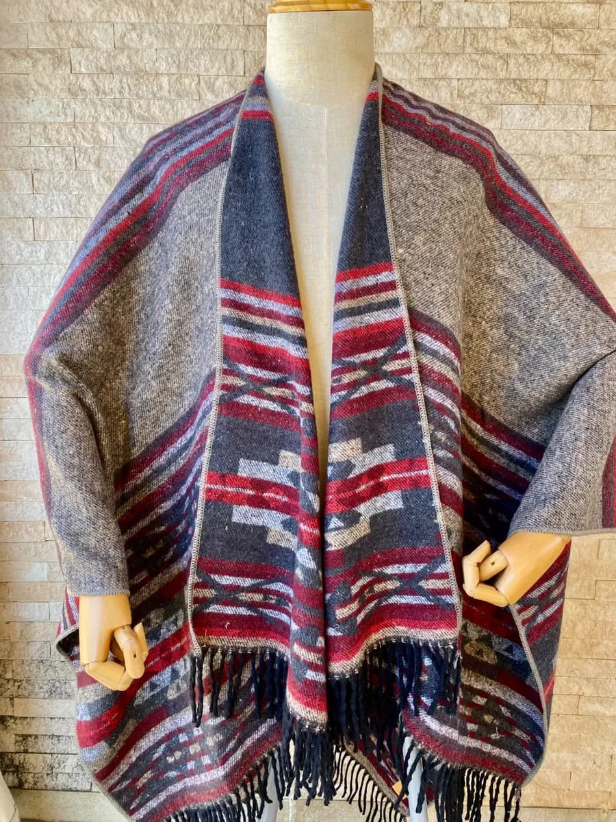 Unisex Double Sided Recycled Poncho