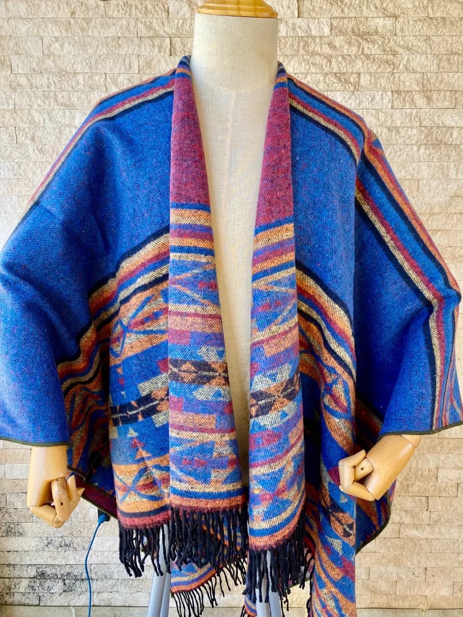 Unisex Double Sided Recycled Poncho