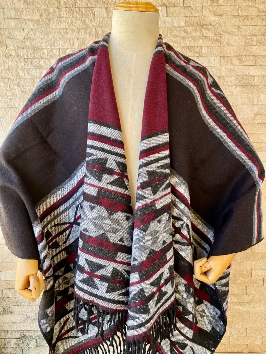 Unisex Double Sided Recycled Poncho