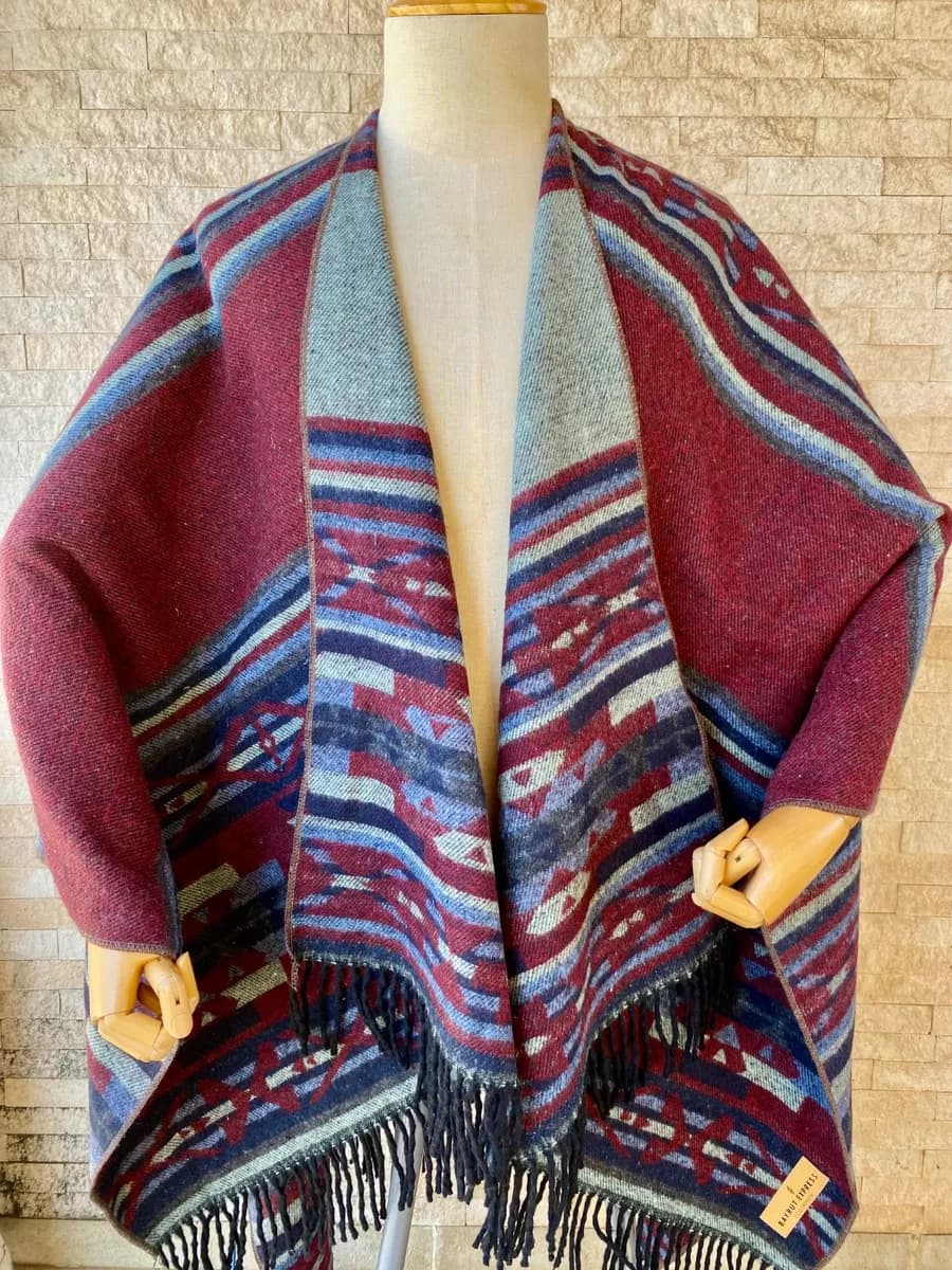 Unisex Double Sided Recycled Poncho