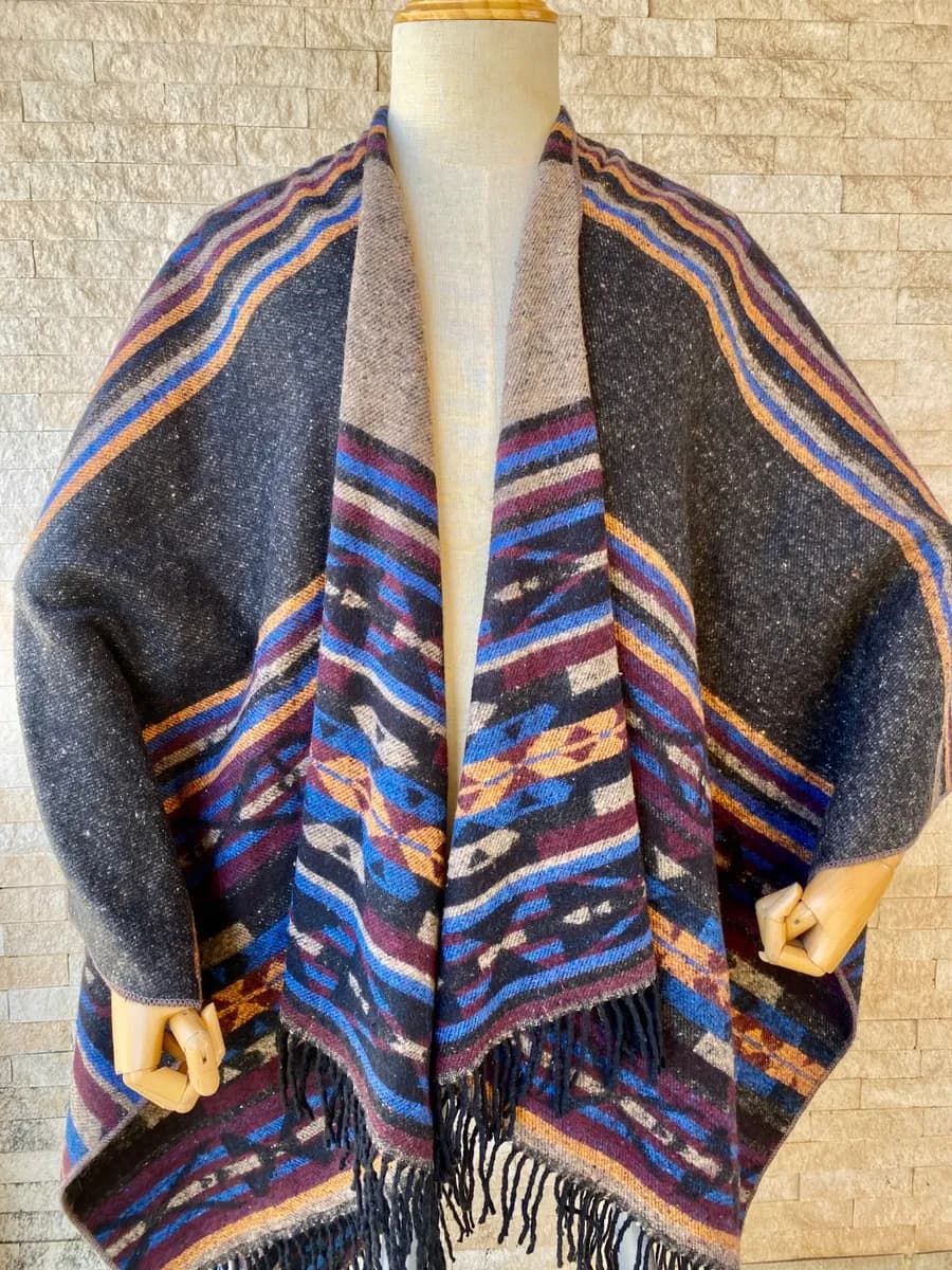 Unisex Double Sided Recycled Poncho