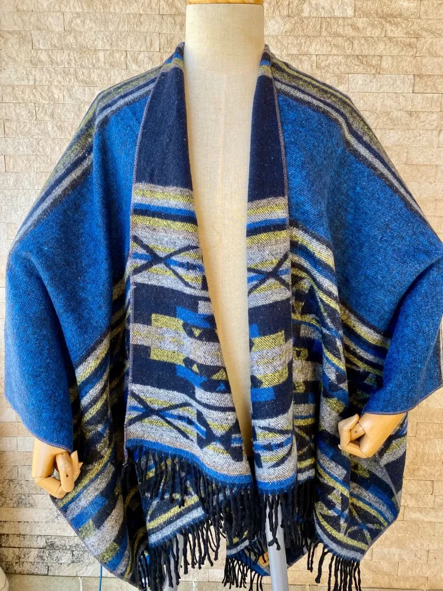 Unisex Double Sided Recycled Poncho