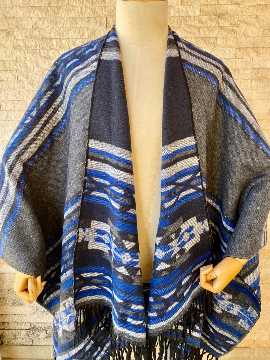 Unisex Double Sided Recycled Poncho