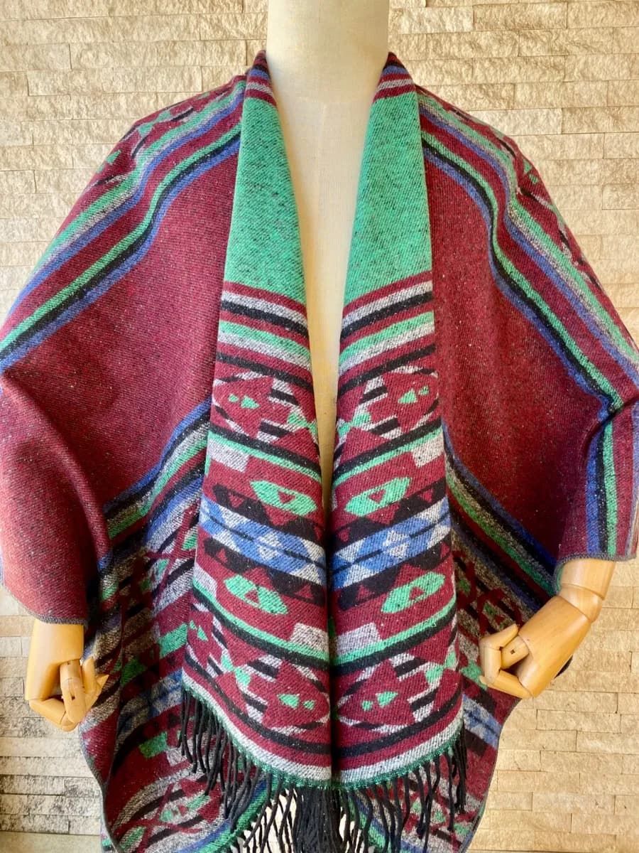 Unisex Double Sided Recycled Poncho