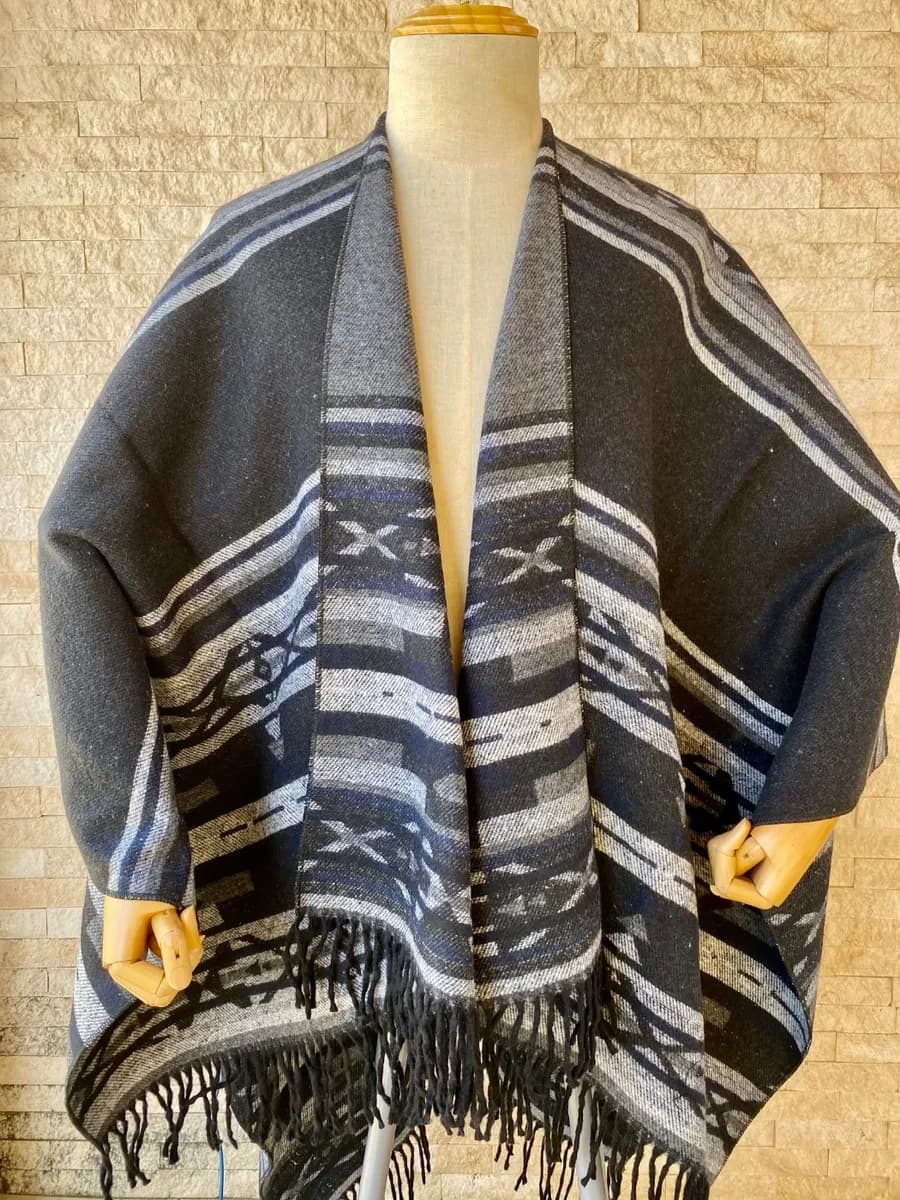 Unisex Double Sided Recycled Poncho