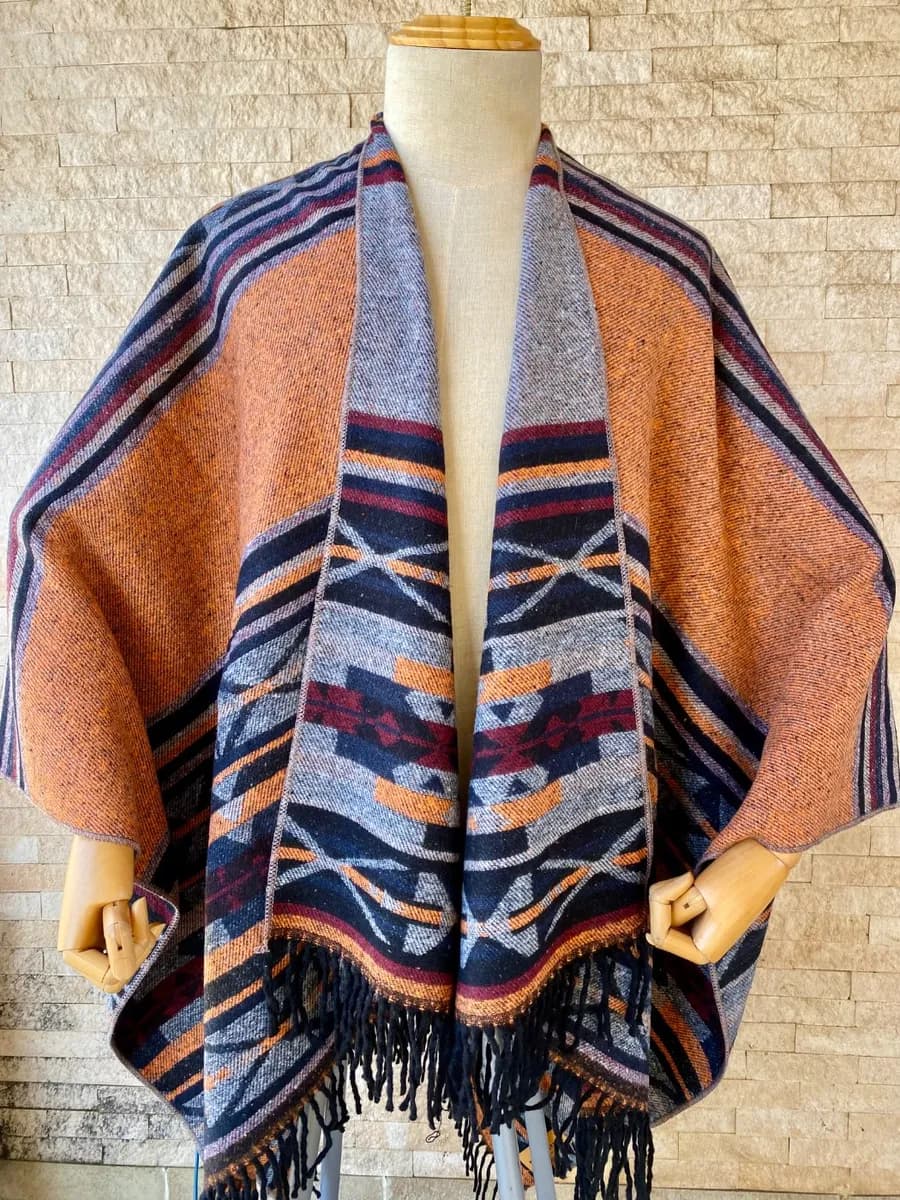 Unisex Double Sided Recycled Poncho