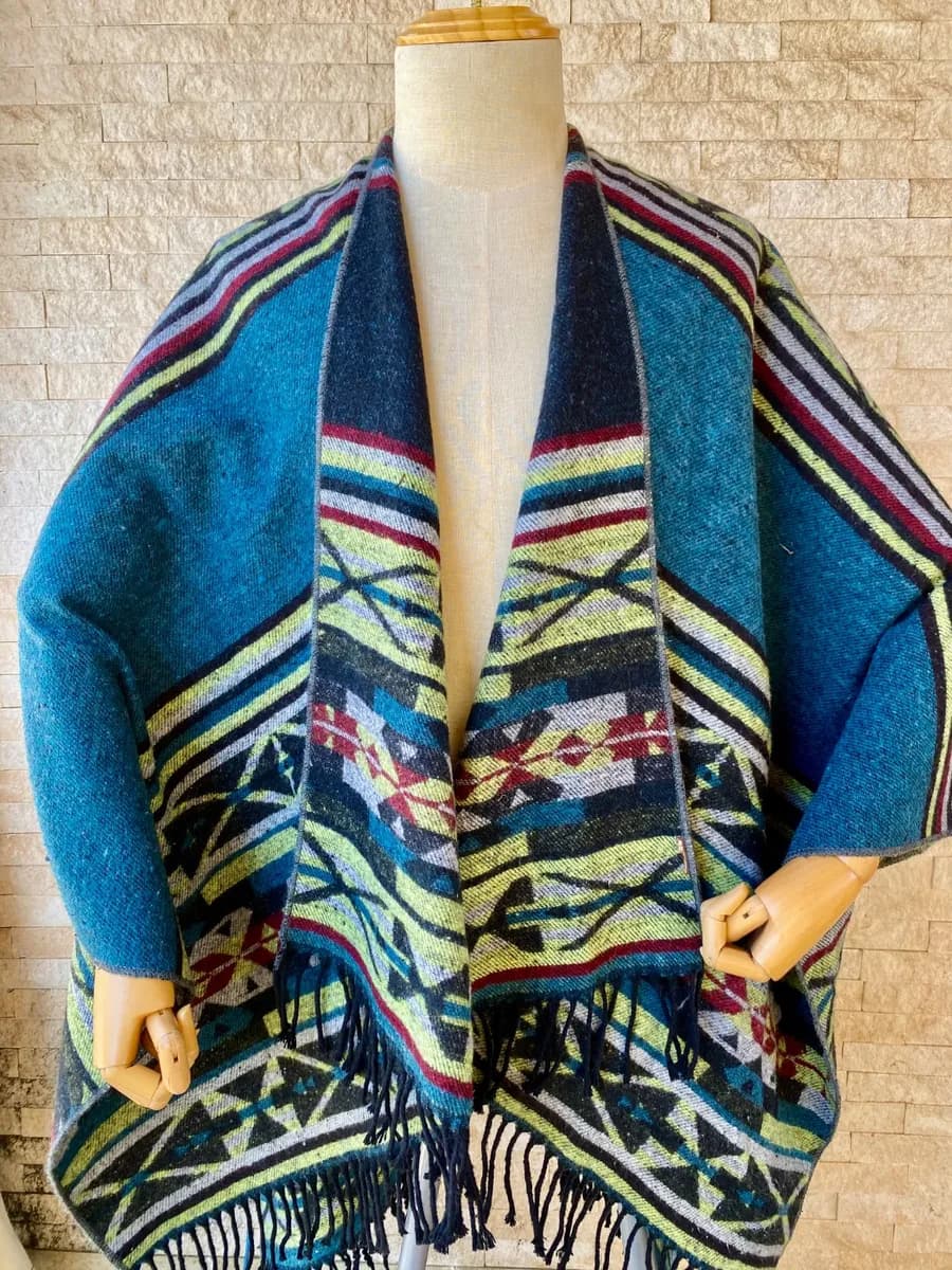 Unisex Double Sided Recycled Poncho