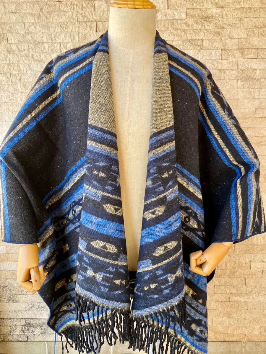 Unisex Double Sided Recycled Poncho