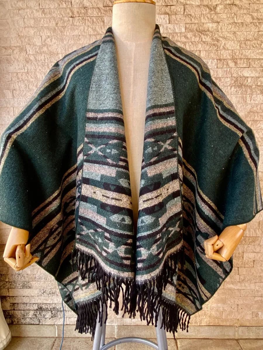 Unisex Double Sided Recycled Poncho