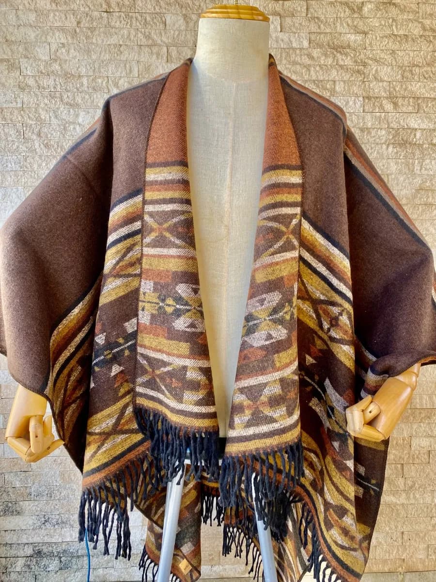 Unisex Double Sided Recycled Poncho