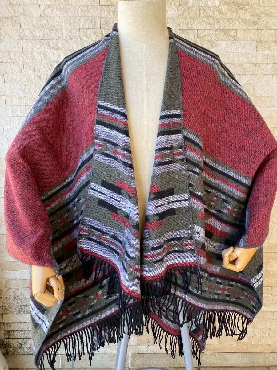 Unisex Double Sided Recycled Poncho