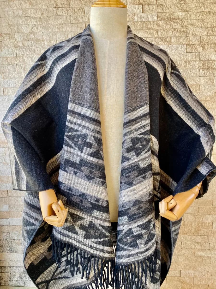 Unisex Double Sided Recycled Poncho